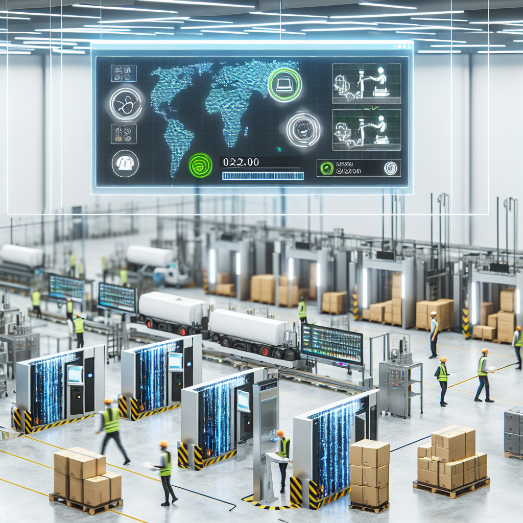 Moderne Logistikstation mit digitaler Ladungssicherungstechnologie.