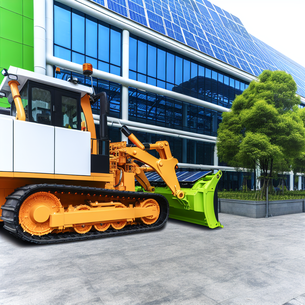 Moderne umweltfreundliche Erdbaumaschinen mit fortschrittlicher Technologie.