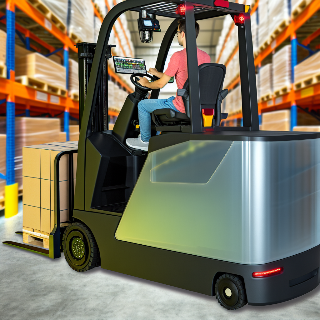 Autonome Elektro-Gabelstapler optimieren effiziente Lagerlogistik nachhaltig.