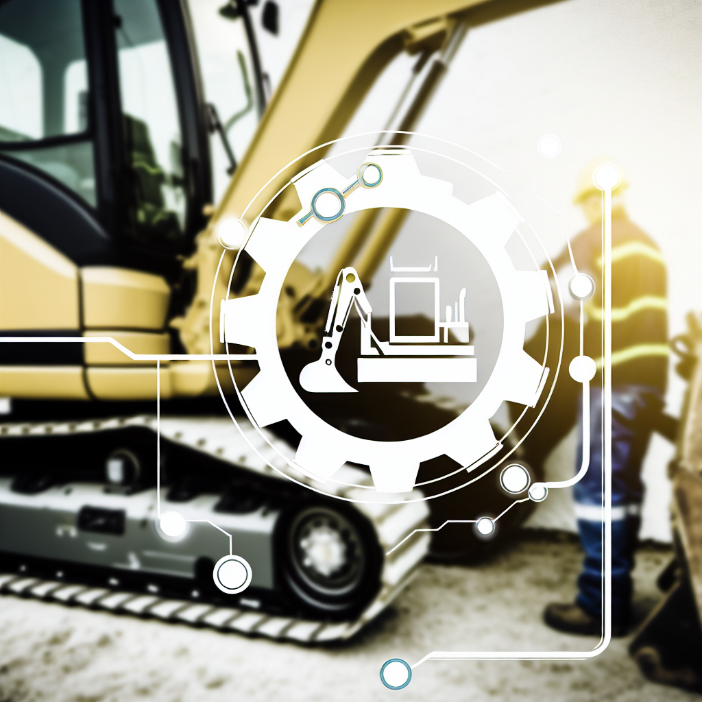 Erdbaumaschine in sicherheitsbewusster und effizienter Operation.