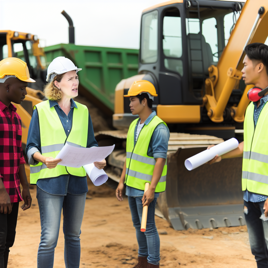 Erdbaumaschinen-Schulung mit Fokus auf Sicherheitstraining.