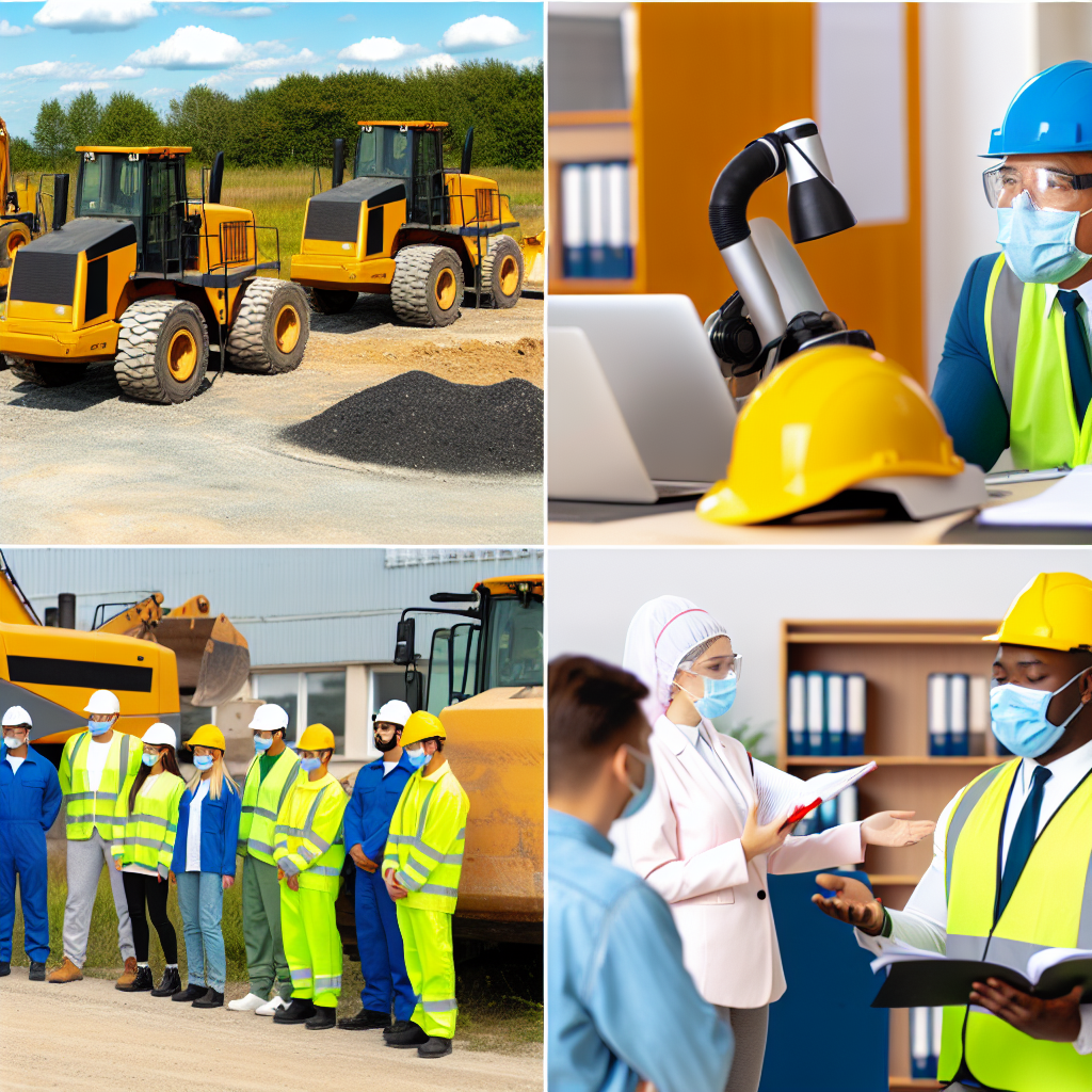 Erdbaumaschinen, Schulungen, Technologien, Sicherheit, Umweltstandards, Weiterbildung.