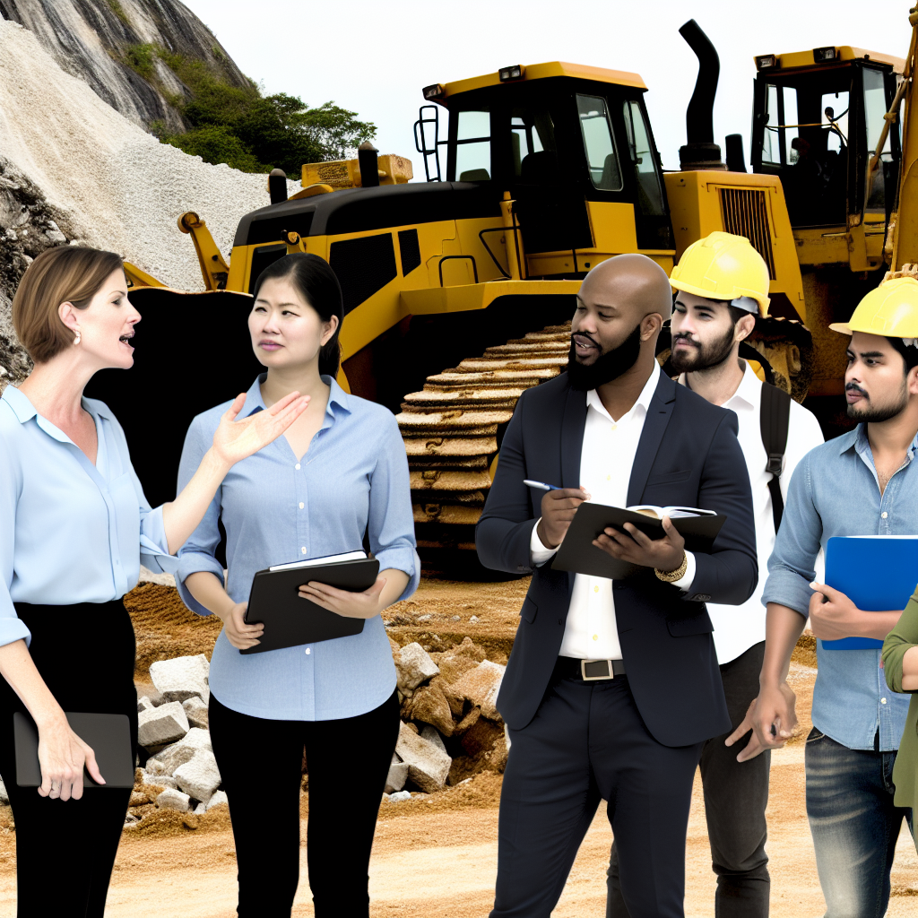 Fachleute beim Sicherheitstraining für Erdbaumaschinen.