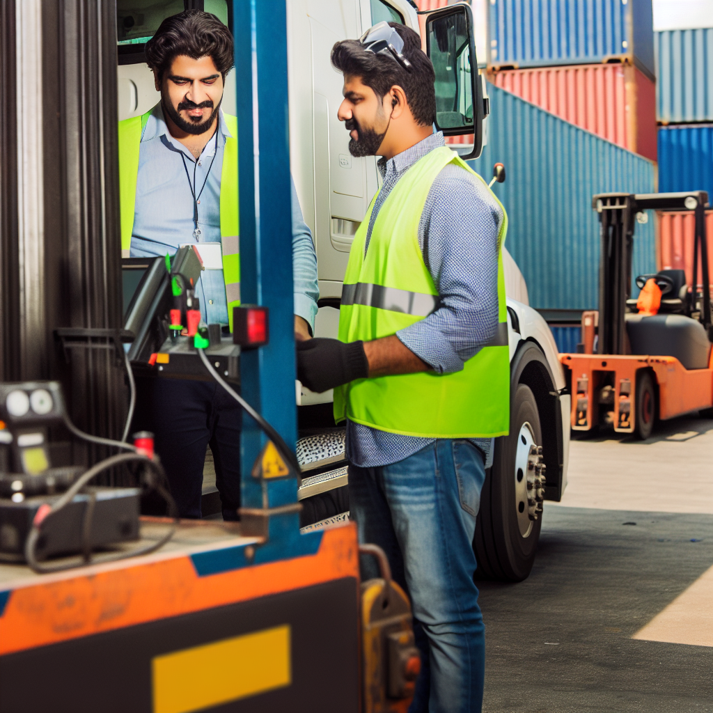 LKW-Fahrer und Verlader nutzen moderne Sicherungstechniken.
