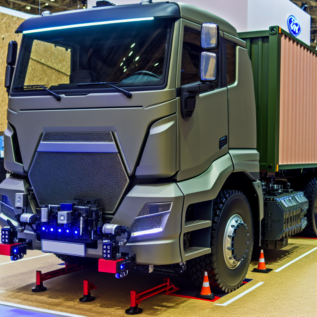 LKW mit smarten Sensoren und Materialien gesichert.