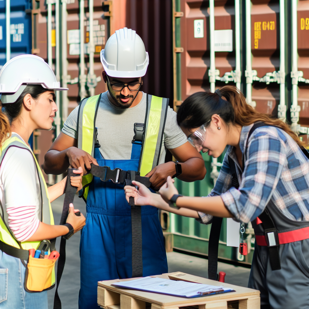 Logistikprofis beim Kurs zur Ladungssicherung 2023.