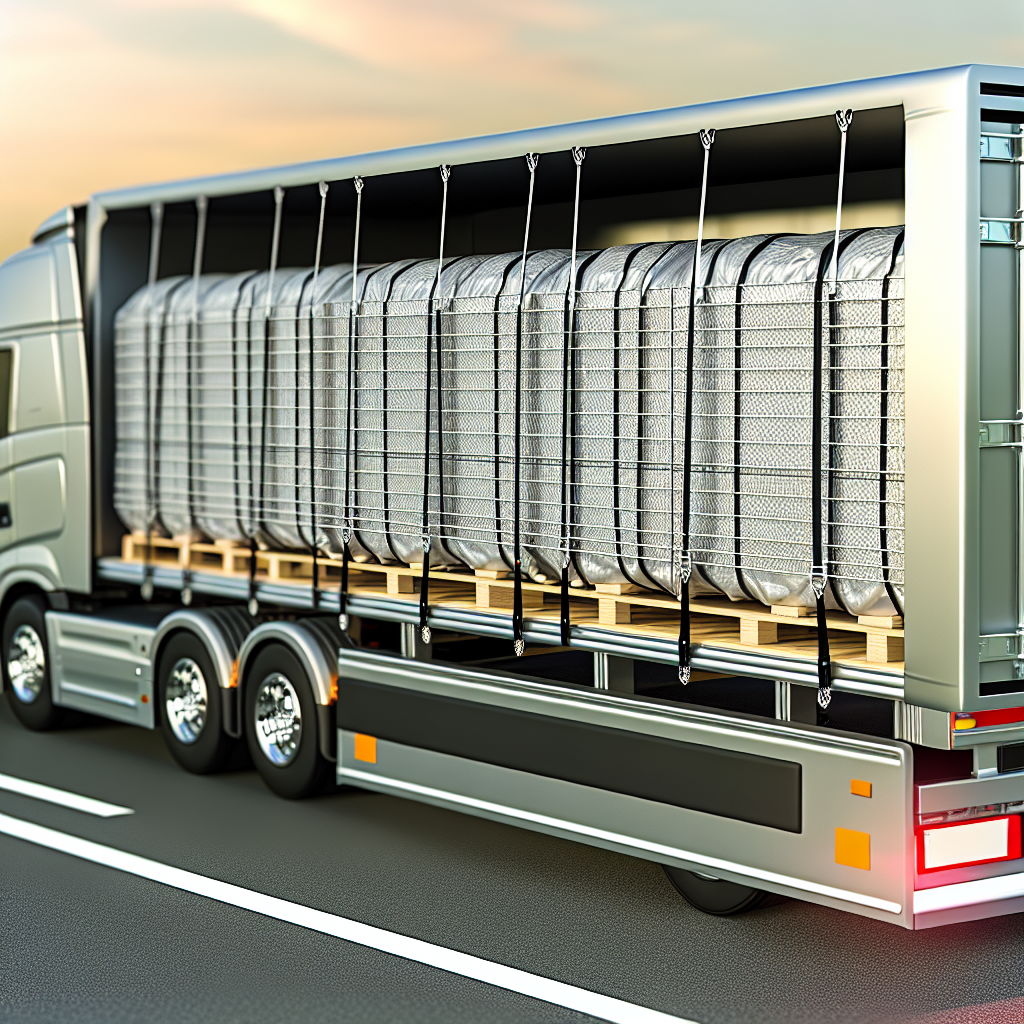 Moderner Lkw mit gesicherter und optimierter Ladung.