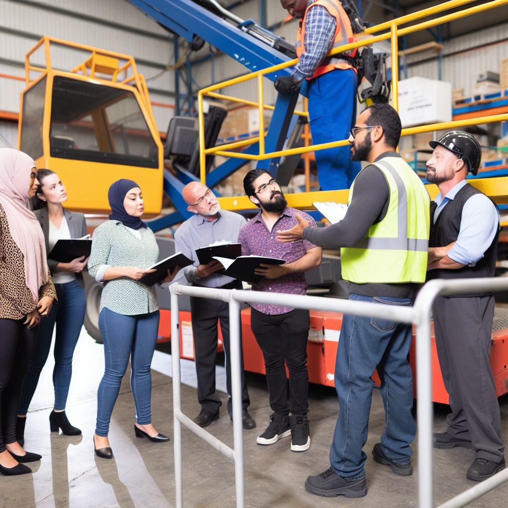 Ausbildung zu Sicherheit und Effizienz an Hebebühnen.