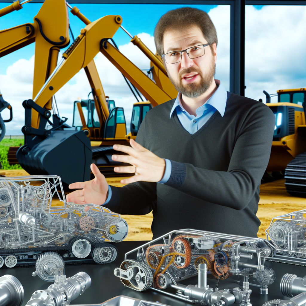 Kursleiter erklärt Theorie und Praxis moderner Erdbaumaschinen.