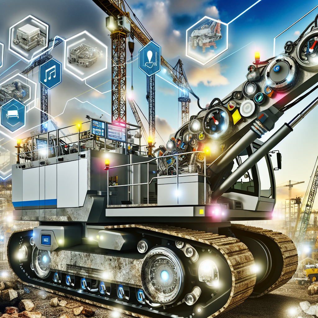 Moderne Baumaschine mit Telematik und Hybridantrieb.
