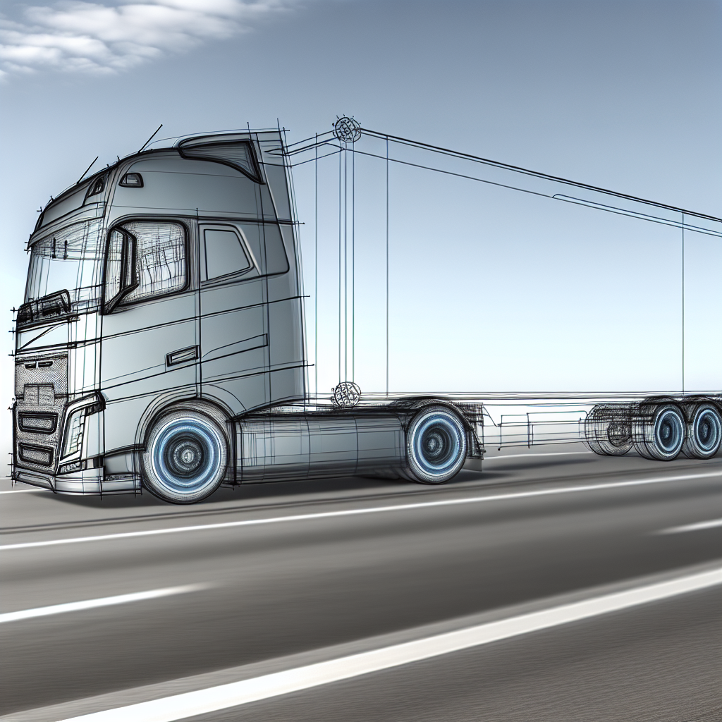 Moderner LKW mit innovativer Ladungssicherungstechnologie unterwegs.