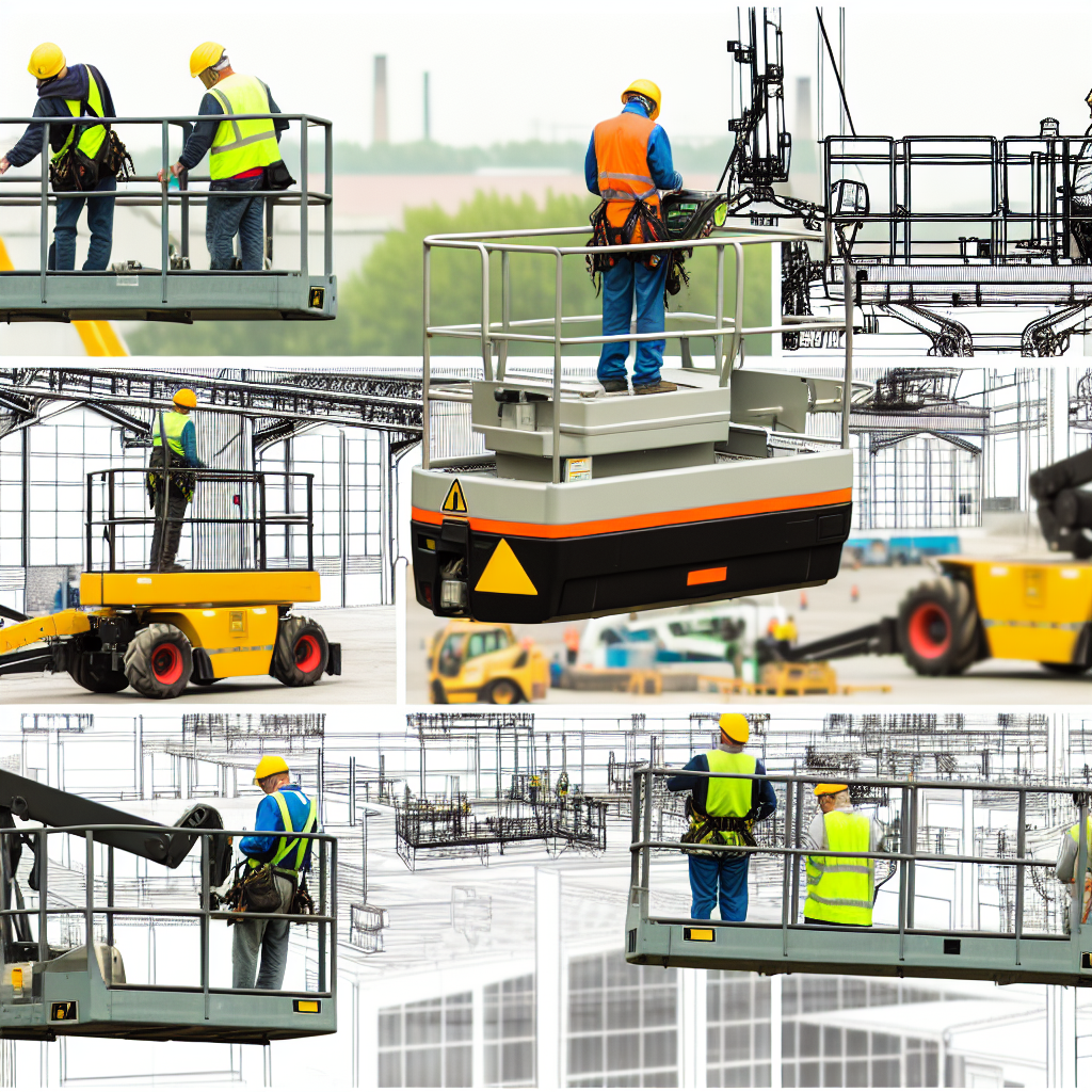 Verschiedene Hubarbeitsbühnen-Modelle in Industrieumgebung eingesetzt.