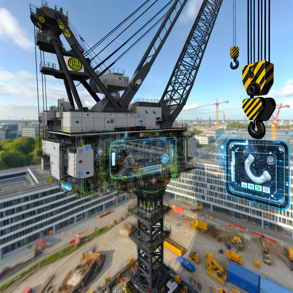 Digital vernetzter Kran mit Sicherheitsfortbildungsmodul.