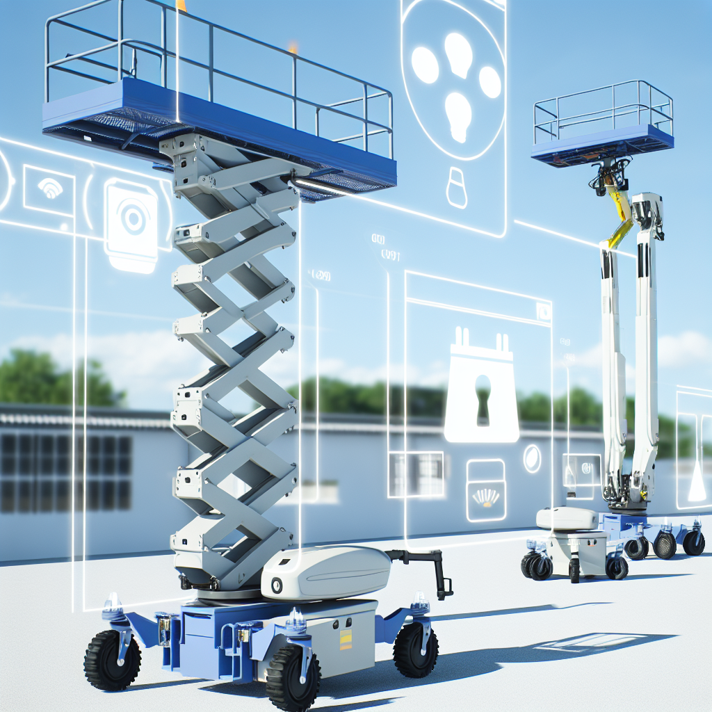 Moderne Hubarbeitsbühnen mit smarter Technologie ausgestattet.