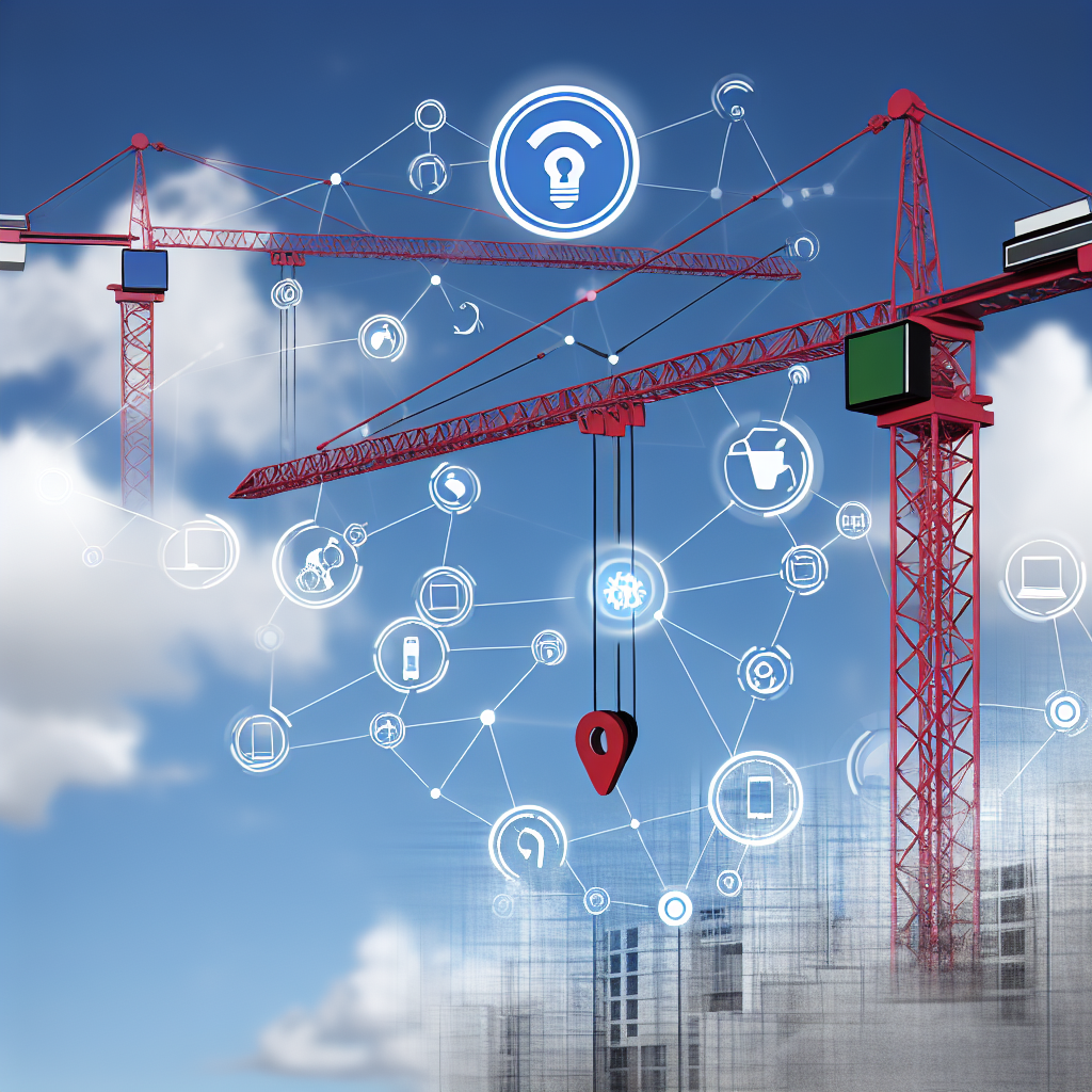 Moderne Krane mit KI und IoT-Technologie.