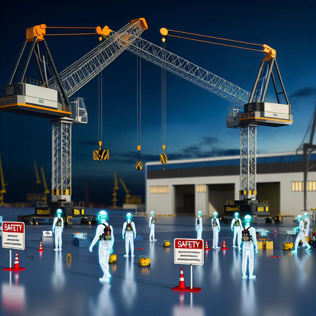 Moderne Kräne, Technologie, Schulungen, Effizienz, Sicherheit, Industrie.