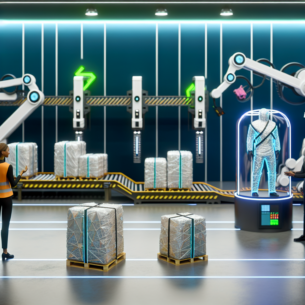 Moderne Ladungssicherungstechniken in innovativer Logistikszene präsentiert.