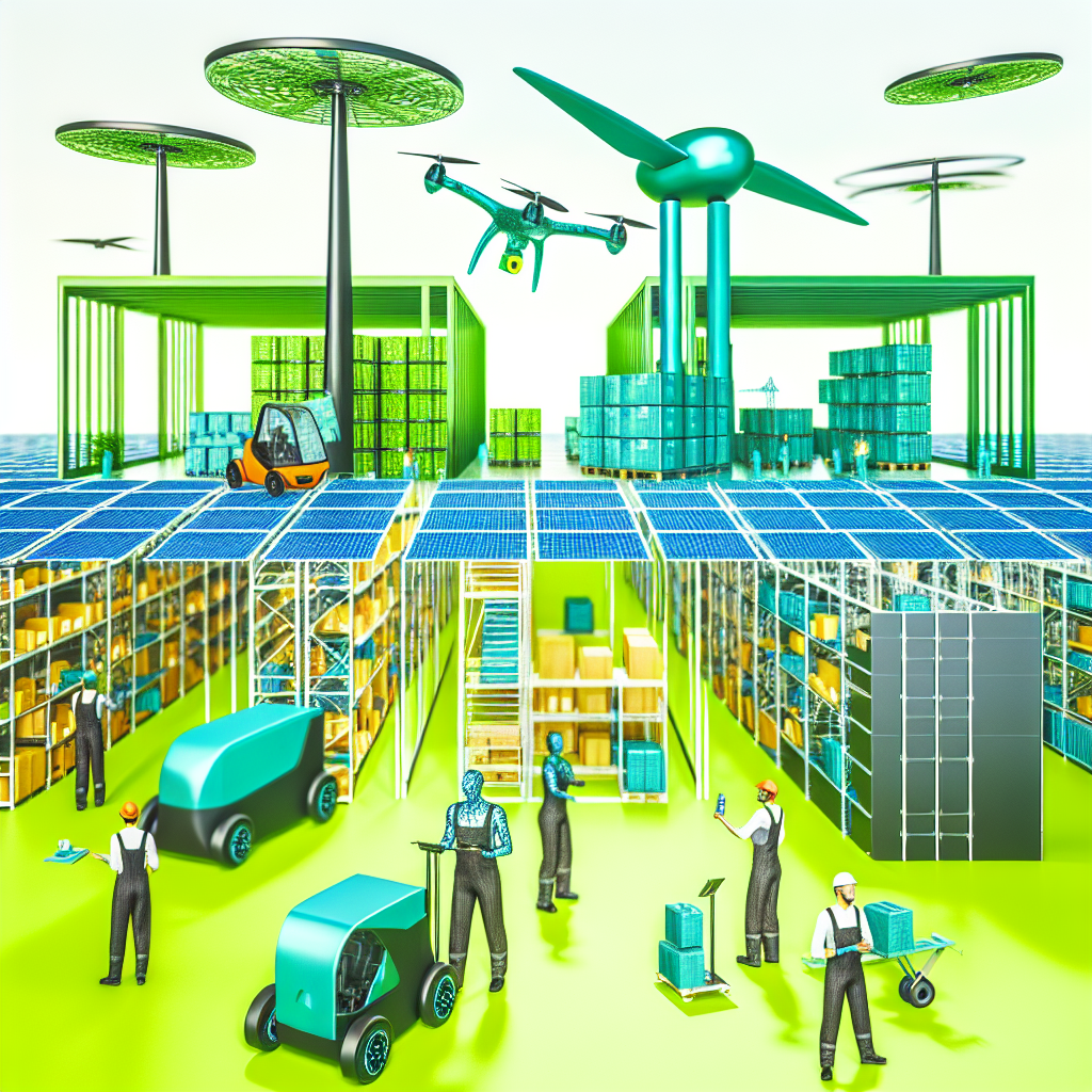 Moderne Logistik trifft Technologie und Nachhaltigkeit vereint.