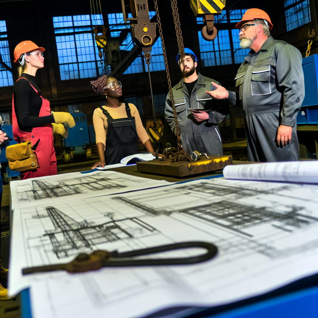 Kranwartung und Schulung für sichere Industriearbeit.