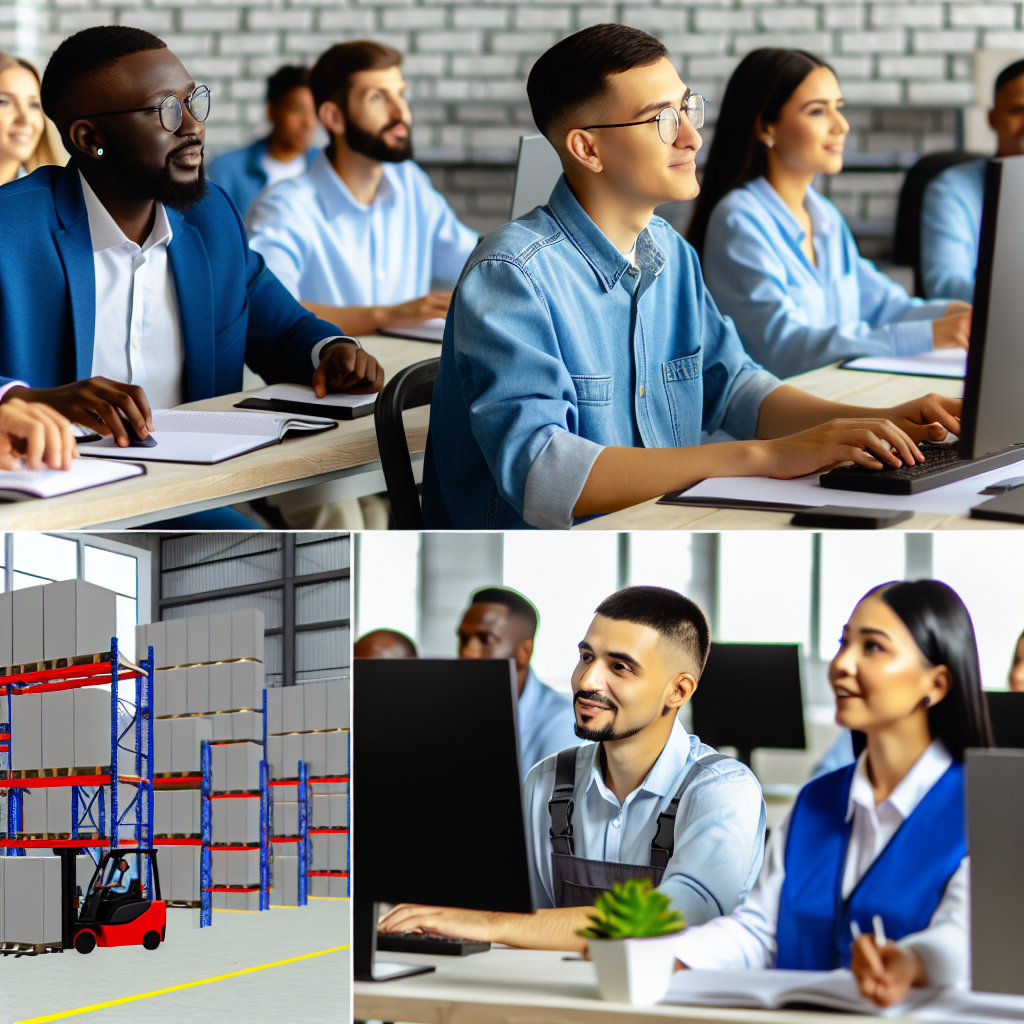 Logistikteam lernt virtuell und vor Ort.