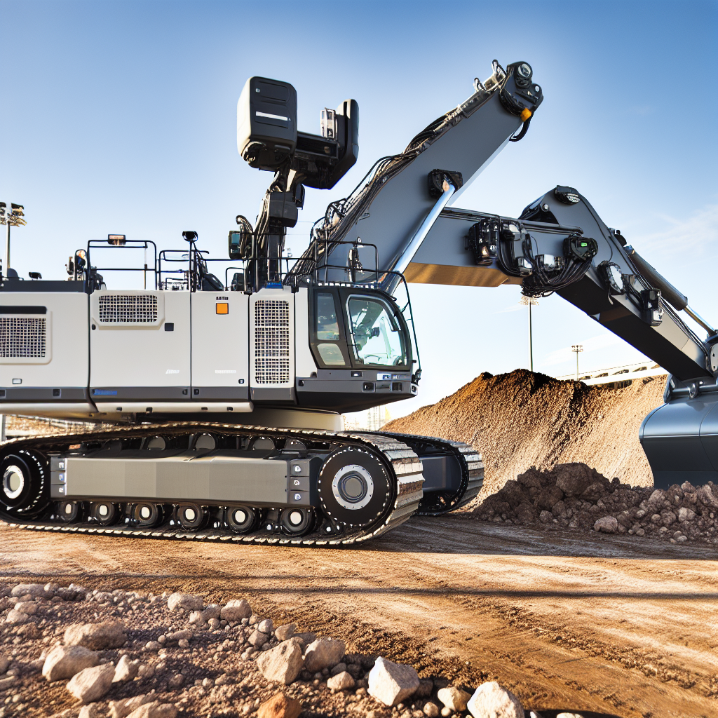 Moderne Erdbaumaschine mit Telematik und Elektroantrieb.