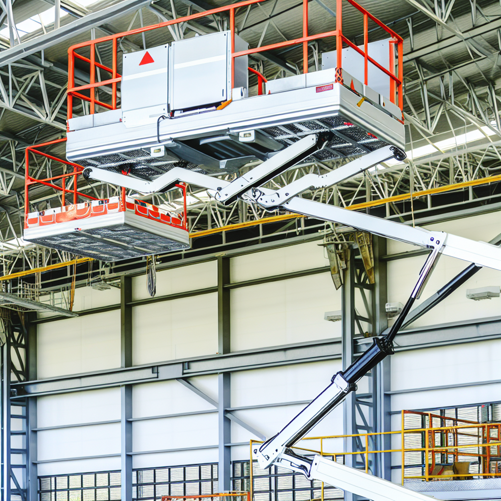 Moderne Hubarbeitsbühnen in industrieller Umgebung eingesetzt.