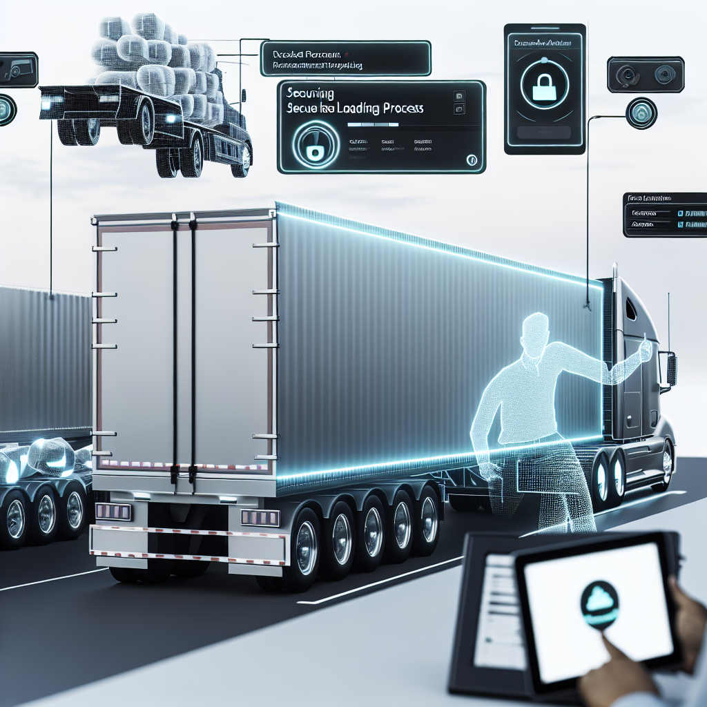 Digitalisierte Lastwagenkontrolle zur Sicherung der Ladung.