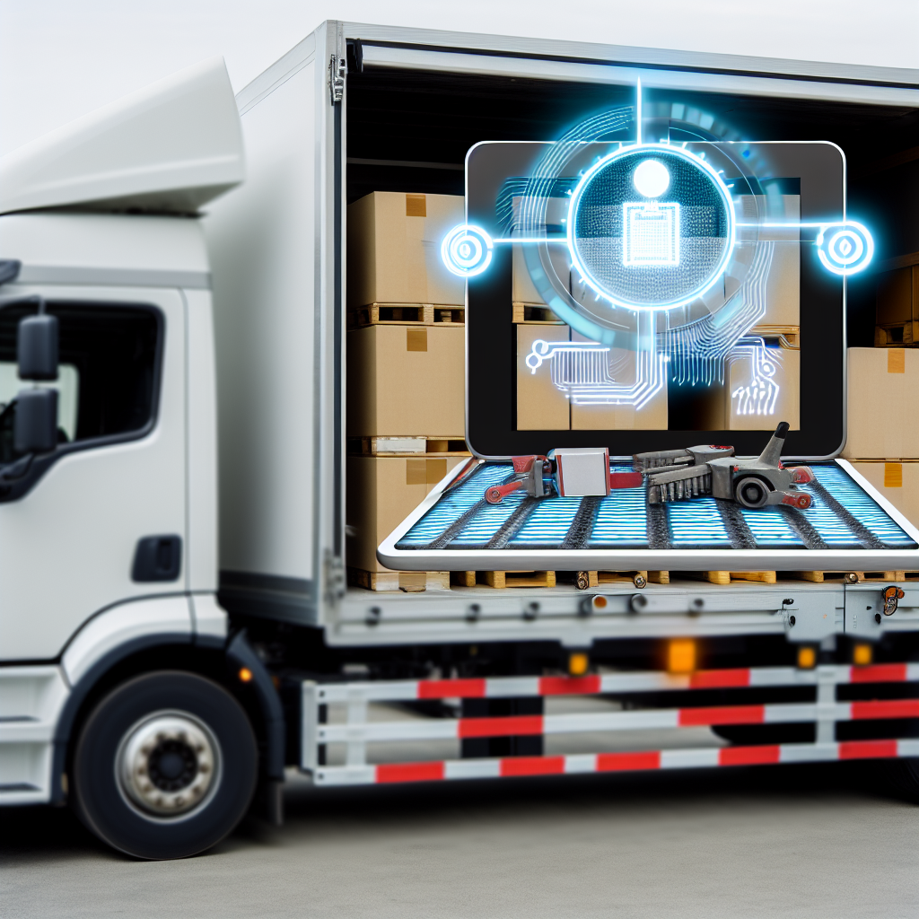 Moderne Technologie sichert Waren auf Logistikfahrzeugen.