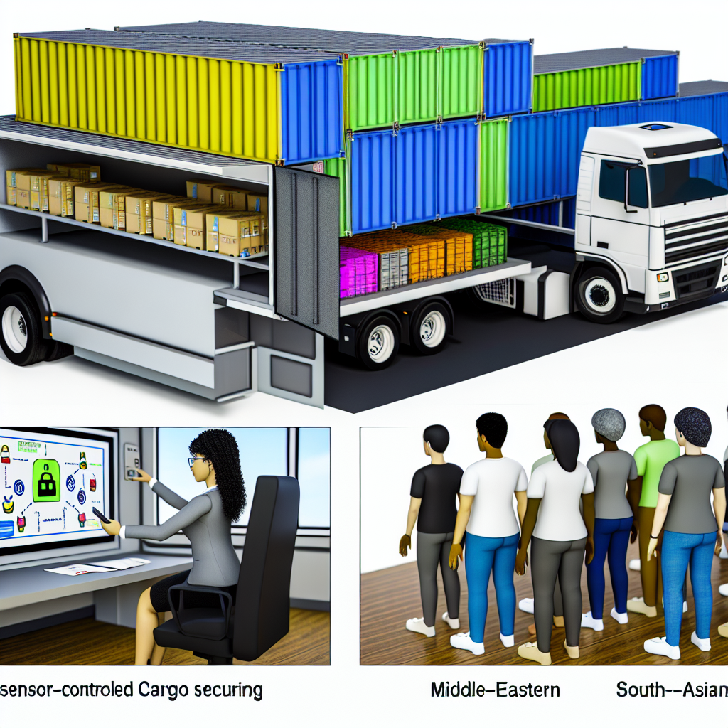 Lkw mit sensorgesteuerter Ladungssicherung und Schulung.