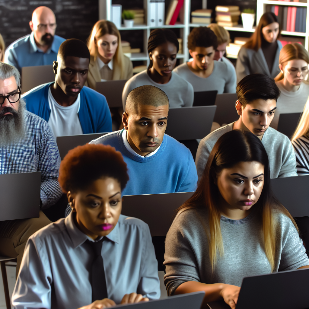 Menschen am Laptop, Bücher, Schulung, Sicherheitstraining.