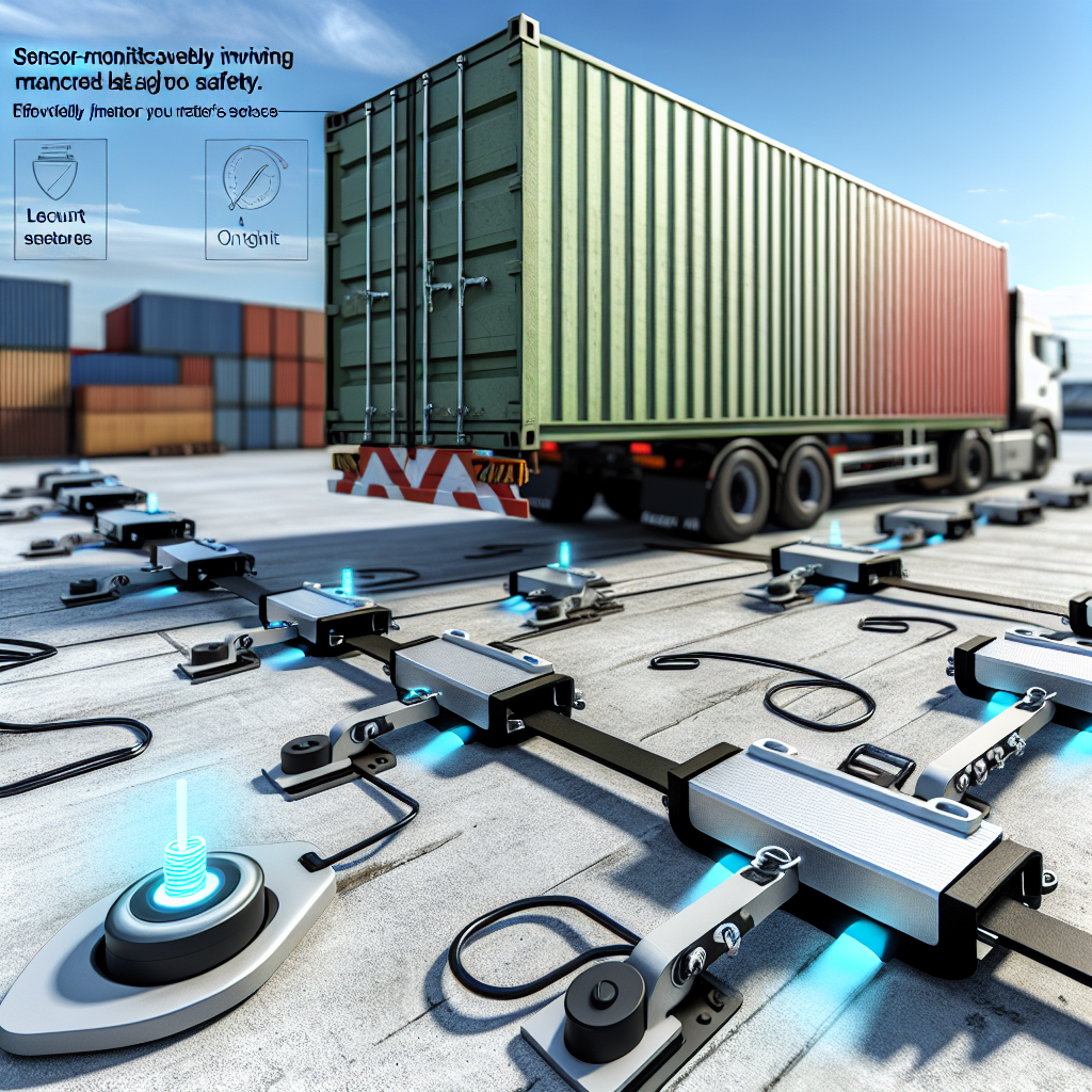 Sensorüberwachte Ladungssicherung mit modernen, leichten Spannsystemen.